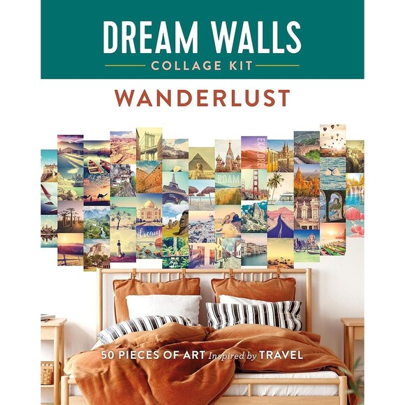 Dream Walls Other - Dream Walls Collage Kit Wanderlust 50 Pieces Art Travel Posters Book Photos